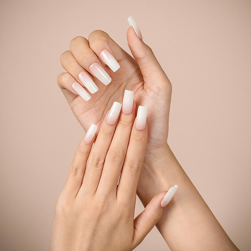 Pink White Ombre